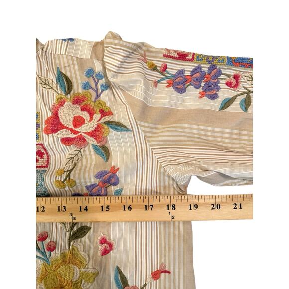 Johnny Was PETUNIA SMOCKED LISBON FLORAL BOHO EMBROIDERY XS - Picture 9 of 10